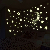贴画卧室橱窗玻璃贴膜装饰儿童房墙顶贴纸星星月亮夜光贴荧光发光