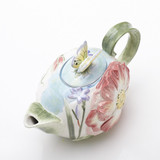 陶瓷立体欧式咖啡壶创意花草茶下午茶茶具鸟语花香小茶壶