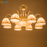 地中海吊灯客厅欧式吊灯复古大气卧室灯田园温馨餐厅灯创意贝壳灯