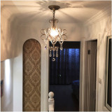 美式简约现代玄关灯具门厅入户灯欧式创意走廊灯过道卧室水晶吊灯