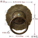 中式仿古复古门大门拔拉手拉环铜环把手纯铜狮子头拉手兽头门环