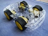智能小车底盘 4WD 4轮驱动力实足 强磁电机 带码盘 测速(C7A1)