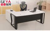 简约现代经理桌主管桌大班台单人办公桌椅组合板式钢架老板桌家具
