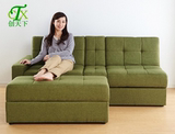 现代简约日式小户型客厅多功能带强大储物空间布艺组合沙发床特价