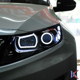 起亚-K5大灯改装专用 LED棉光圆方天使眼,导光天使眼,行车日行灯