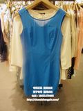 专柜正品 VERO MODA 蓝色雪纺拼接修身连衣裙 314207011 4207011