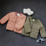 男童女童加厚棉衣儿童纯色棉服宝宝冬装外套棒球服韩国童装夹克衫