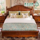热卖林氏木业美式乡村卧室套装1.8双人床组合床头柜成套家具B4133