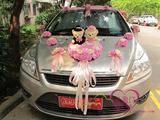 韩式婚车纯手工制作蝴蝶结V纱婚车装饰套装 个性结婚用品玫瑰花车