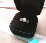 香港正品专柜代购蒂芙尼Tiffany六爪单钻戒指男女情侣求婚对戒