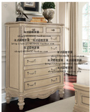欧式复古实木斗柜 梳妆台卧室家具美式床边柜 法式门厅柜定制