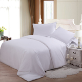 高级酒店 床上用品 四件套 宾馆床单被套枕套 纯棉高支纱