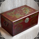 仿古大号木质珠宝箱首饰收纳盒实木复古欧式韩国公主珠宝盒化妆盒
