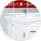 浴室柜仿古落地洗脸盆柜组合欧式pvc板防水洗漱台盆卫生间小户型