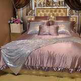 现代欧式紫色床品 新古典床品套件样板房高档床上用品多件套包邮