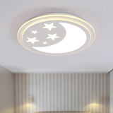 超薄星星月亮简约现代客厅主卧室儿童房温馨创意个性led吸顶灯具