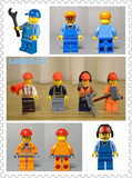 【Lego519】乐高 建筑工,修理工,机械员 城市人仔 全新杀肉 现货