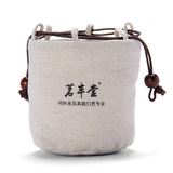 茗丰堂麻布收纳袋茶杯袋茶壶袋抽绳布袋便携旅行日式茶道茶具包
