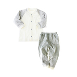 小米米秋冬新款纯棉经典条纹组合套装 婴儿宝宝内衣组合可开档裤
