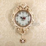 丽盛欧式挂钟 大象艺术客厅静音时钟 高档古典壁钟 创意石英钟表