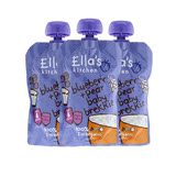 英国Ella's Kitchen 艾拉厨房婴儿早餐-蓝莓酸奶米粉泥100g*3袋装
