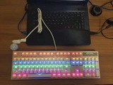 #外设#凯酷机械键盘荣耀金104红轴机械键盘