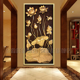 东南亚泰式手绘油画 玄关装饰画酒店客厅卧室书房壁画抽象挂画竖