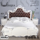 北京现货闪发欧式双人床后现代布艺双人床婚床公主床新古典床家具