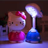 凯蒂猫儿童夜灯创意led充电护眼灯可爱kt猫卡通小台灯卧室床头灯