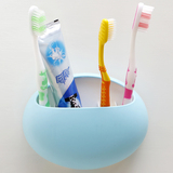 吸盘式卫浴置物架吸壁式牙刷架牙膏架牙具漱口杯三口之家浴室壁挂