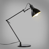 现代简约北欧风格黑色支架长臂折叠台灯金属护眼学习办公室书桌灯