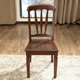 定制欧式餐椅黑胡桃色家具全实木餐椅简约家用餐椅美式餐桌椅包邮