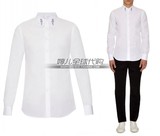 香港正品代购 Alexander McQueen 2016春夏男款刺绣衣领白色衬衫