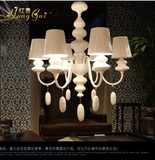 精品简约后现代创意葫芦吊灯客厅餐厅卧室白色铁艺灯具地中海风格