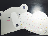 韩国同款定制儿童宝宝餐垫云朵小熊双面防水防滑防烫餐桌垫隔热垫