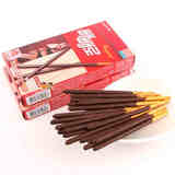 韩国进口LOTTE乐天红巧克力棒52g巧克力包裹威化手指饼干休闲零食