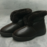 冬季皮毛一体真皮男鞋 羊毛保暖棉鞋中老年传统老头鞋