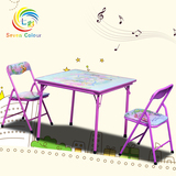 卡通折叠儿童学习桌椅套装写字桌可升降儿童书桌环保包邮FNd79d7N