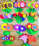 特价幼儿园教室环境布置装饰材料墙贴壁纸贴 泡沫向日葵花朵系列