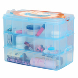 透明塑料规格圈盒子 车模玩具积木零件分类盒 乐高收纳盒整理箱