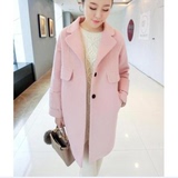 2016春装新款韩国减龄宽松茧型羊绒羊毛呢外套女呢子大衣中长款潮