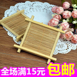 方形小竹垫化妆品茶具食品拍摄影背景布置板拍照淘宝杯垫道具
