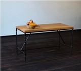 美式工业风格 复古怀旧 铁艺书桌 实木餐桌 书桌工作桌铁木结合桌