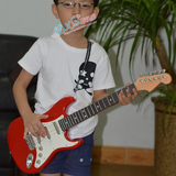 弹奏玩具初学练习吉他礼物儿童吉他仿真乐器 电动音乐吉它贝斯可
