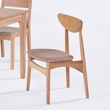 北欧现代实木餐椅 软包座垫日式实木家具餐桌椅休闲椅红橡