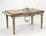 餐桌 法式复古实木可拉伸抽拉橡木餐桌 欧式伸缩多功能长方形餐桌