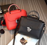 佐斐尔2016新款女包 韩版荔枝纹小方包锁扣包包单肩斜跨包手提包