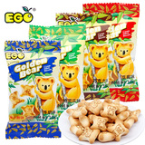 马来西亚进口零食大零食礼包毛重500g EGO金小熊灌心夹心饼干小吃