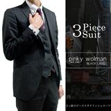 日本代购西装套装 个性风格条纹 男士休闲装 正装礼服
