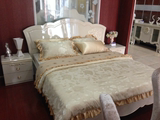 sunhoo玫瑰镀金风格 1.5/1.8米现代欧式床 烤漆卧室家具床13H004